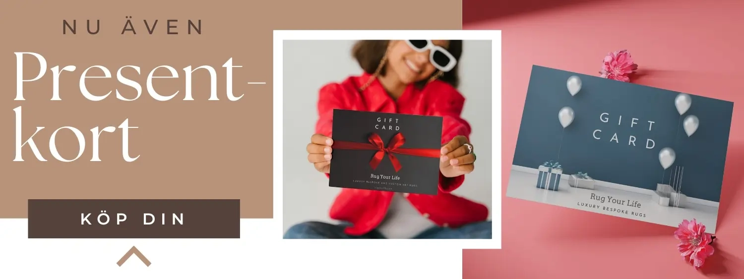 Webbbanner för presentkort för en skräddarsydd matta