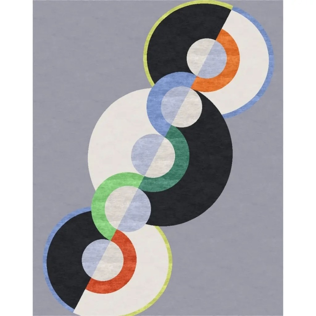 Robert Delaunay, Endless Rythm 230x290cm Tapis fait main sur mesure