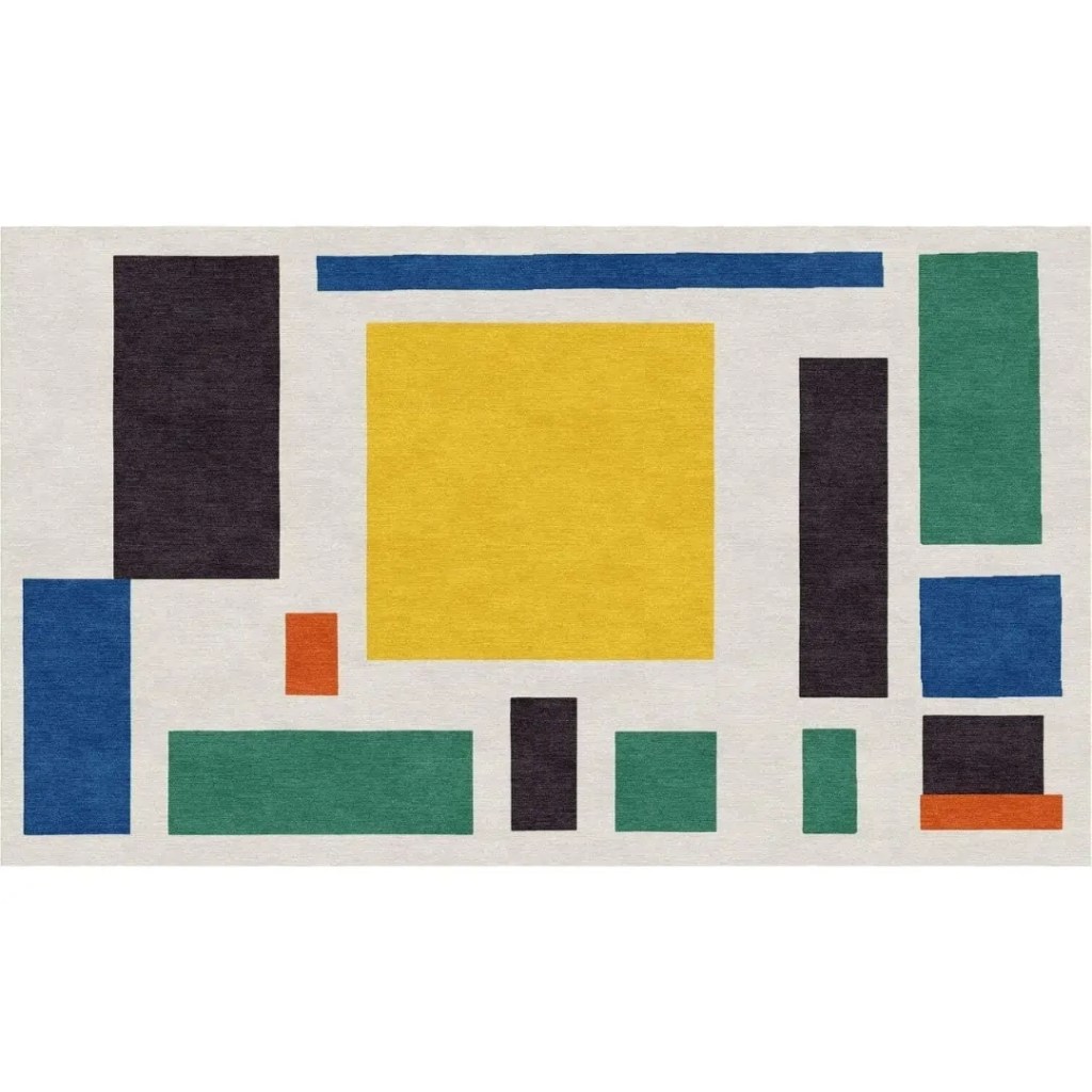 Tapis d'après Theo van Doesburg “ Composition VIII (La vache) ” Fabriqué à la main sur mesure