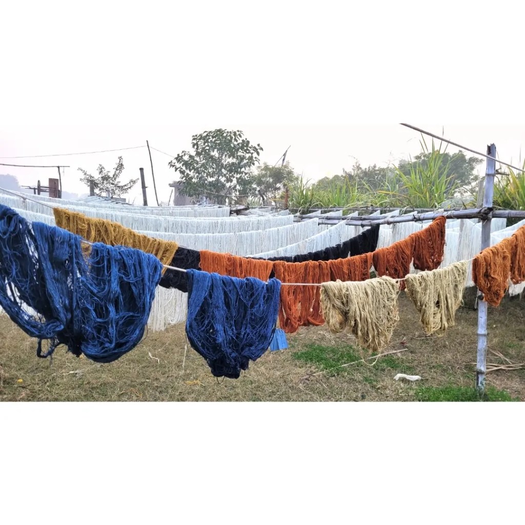 Rug Your Life handmade rug process 4 - Dyed yarn drying