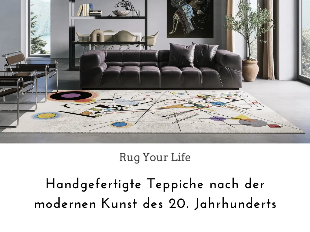Katalog der handgefertigten Teppiche von Rug Your Life, inspiriert von der Kunst des 20. Jahrhunderts