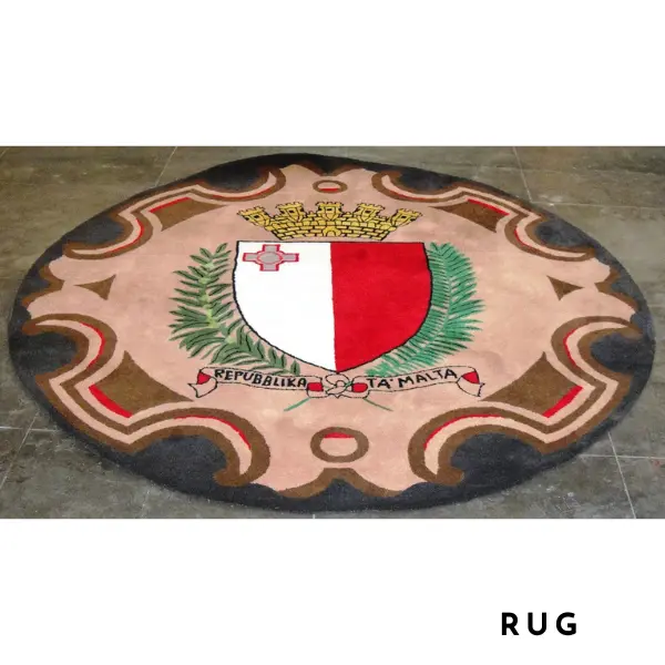 Bespoke rug of Malta coat of arms (2)