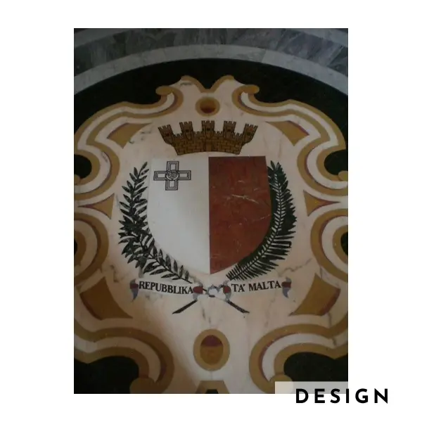 Bespoke rug of Malta coat of arms