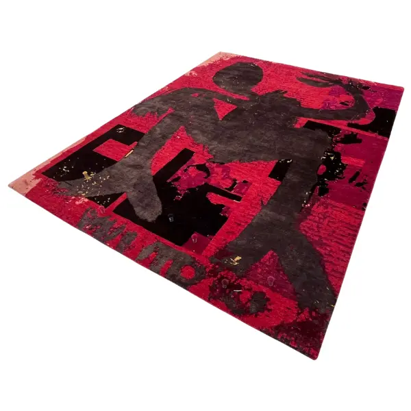 Inspection picture of the finished bespoke rug for client.