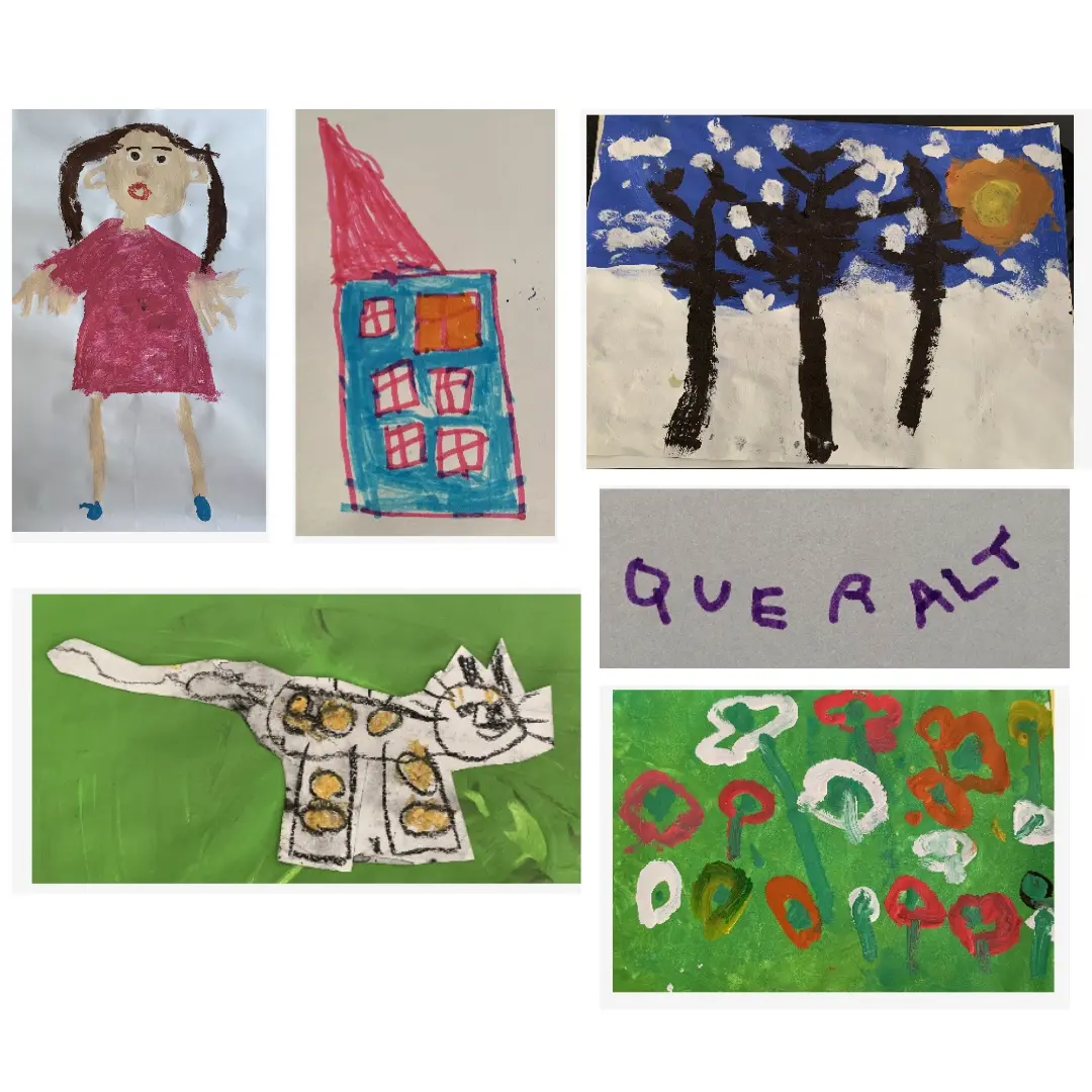 Obra de arte infantil que inspiró la alfombra a medida del niño