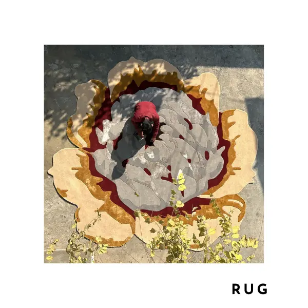 Flower-shaped rug for interior designer Malluvia