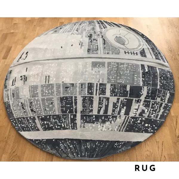 Handknotted bespoke rug inspired by Death Star from Star Wars (2)