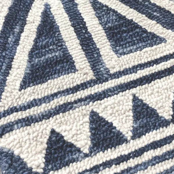 Loop pile in blue and white