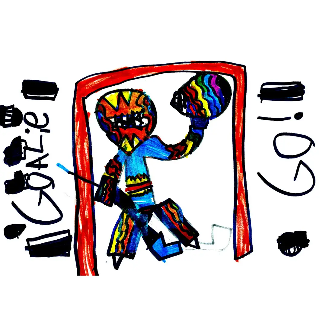 Obra de arte original de portero hecha por niño que se convirtió en su propia alfombra a medida