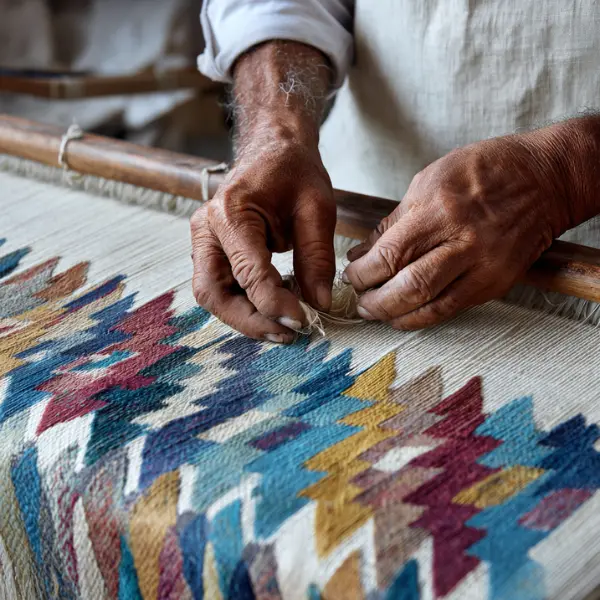 Process of weaving a kilim, by Rug Your Life