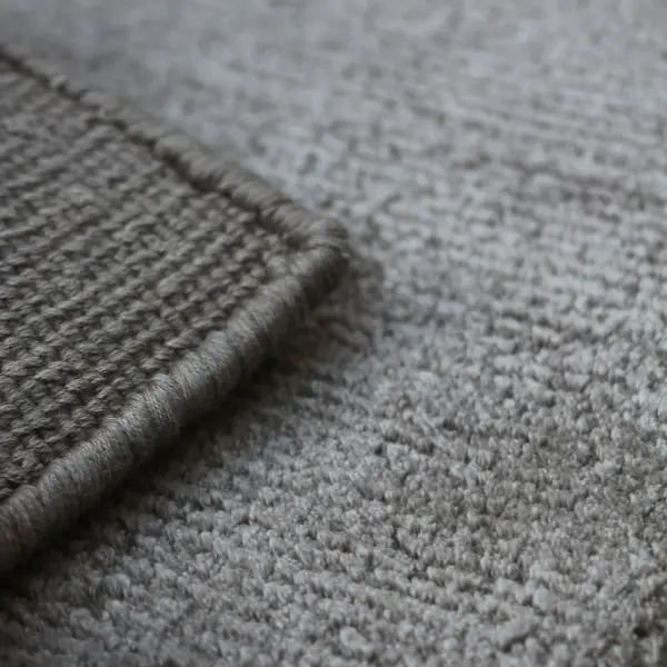 Tencel rug closeup showing the front of the rug