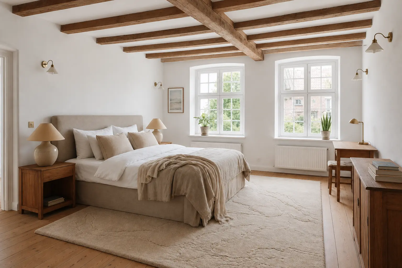Gästezimmer, friesisches Bauernhaus: maßgefertigter Teppich