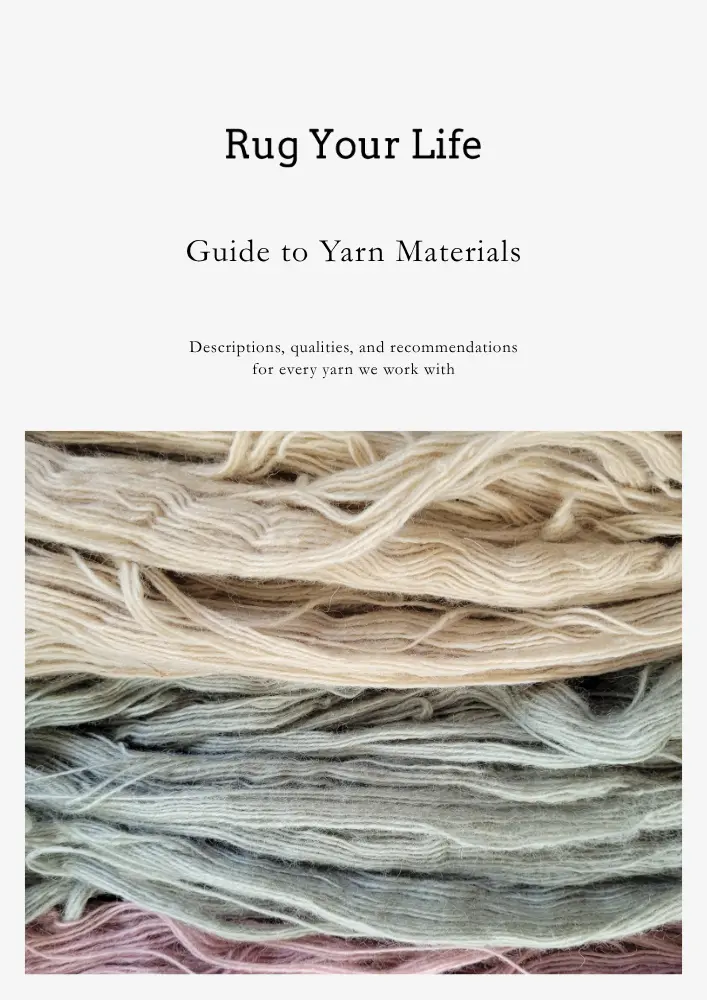 Omslag till Rug Your Life-guiden om garnmaterial