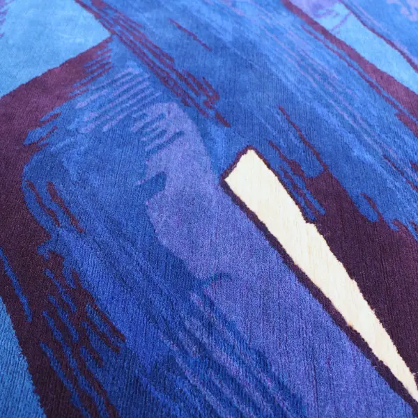 Vibrant custom rug based on impressive blue artwork 12