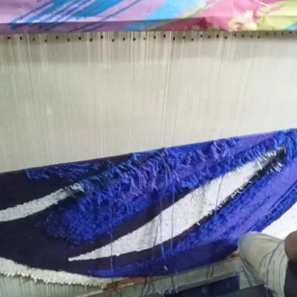 Vibrant custom rug based on impressive blue artwork 4